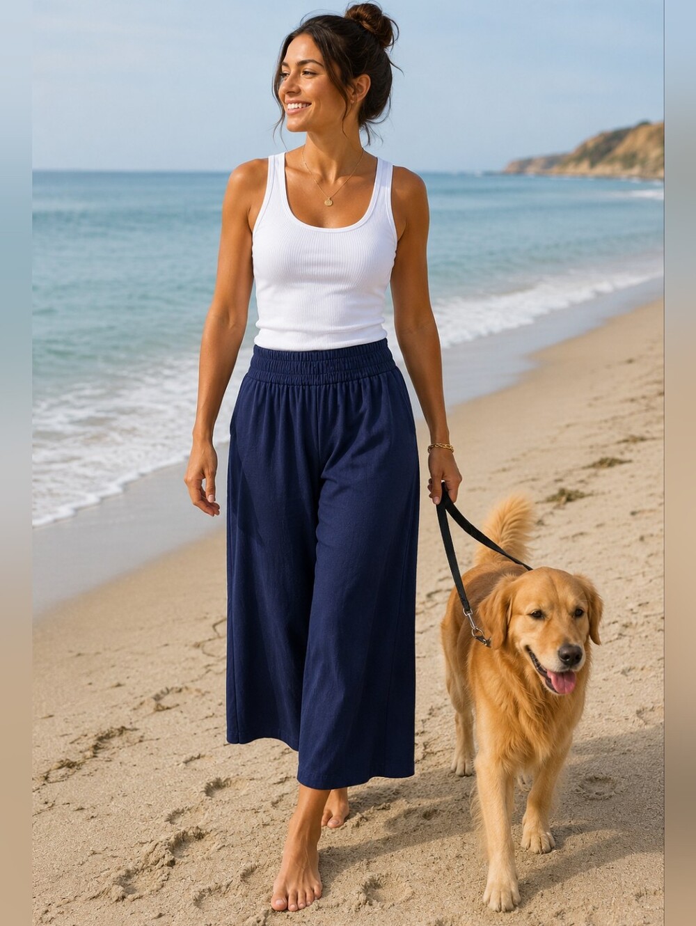 Mary's Terrys Cropped Flare Surfside Pull-on Beach Pant Loungewear Women's XS